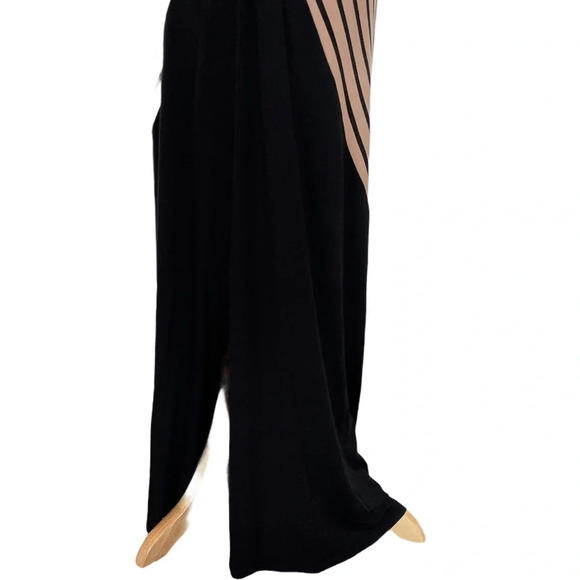 Soft Surroundings Black & Tan Striped Maxi Dress Size M 🎉HP🎉 - Picture 11 of 15